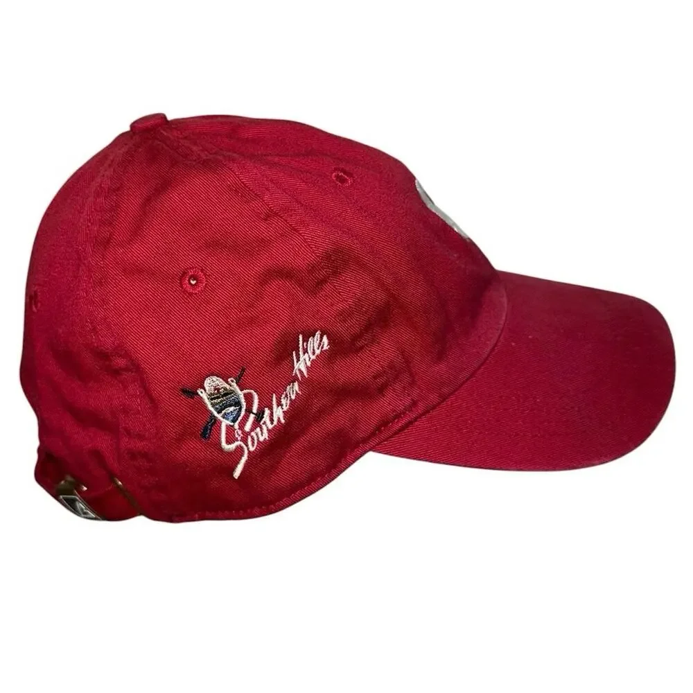 Vintage Ahead Oklahoma Sooners OU Bushwood VIII Strapback Hat Red NCAA Golf Cap